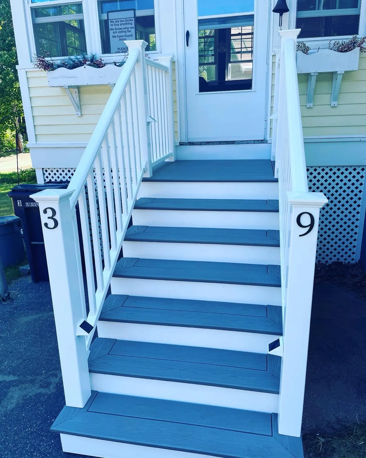 Small entry staircase built in Biddeford, Maine