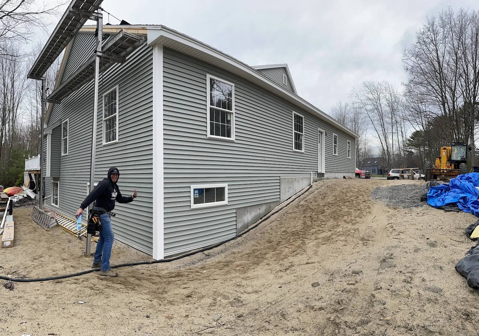In-law addition with bedroom and living space built in Arundel, Maine