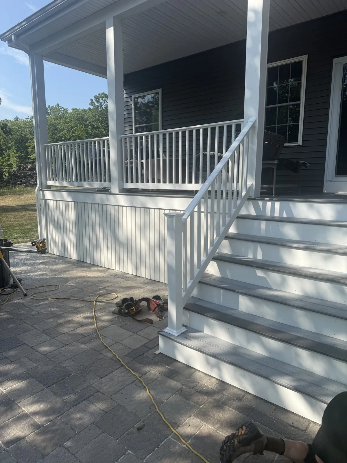 Lattice under a porch with storage space in Old Orchard Beach, Maine